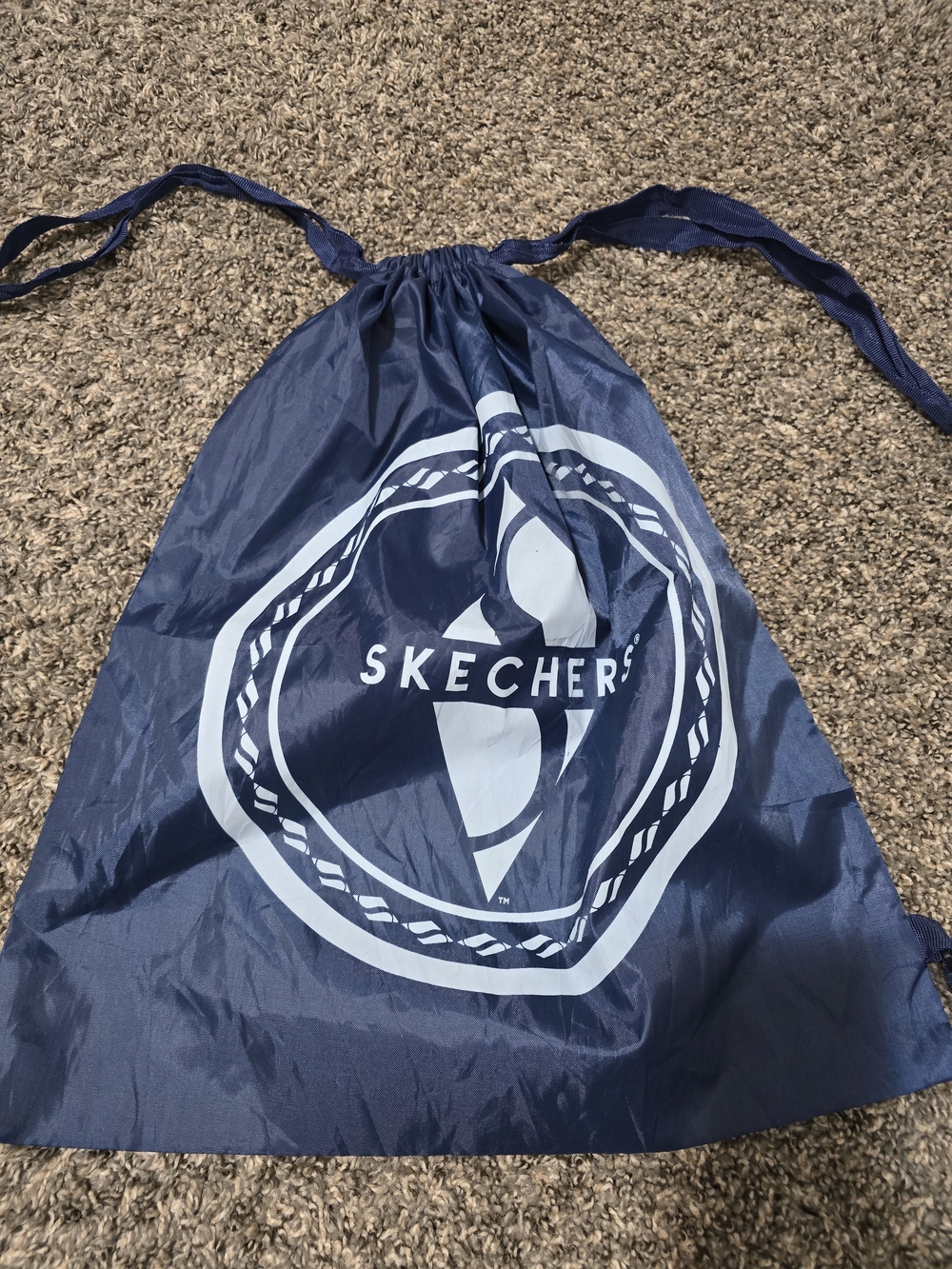 Skechers Navy Blue Drawstring Gym Sack with White Logo